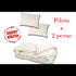 Set din puf si pene de gasca: Pilota dubla 200 x 230 cm + 2 perne 50 x 70 cm